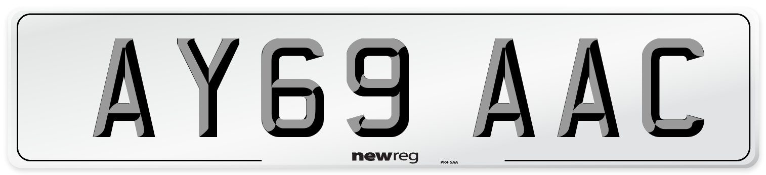 AY69 AAC Number Plate from New Reg
